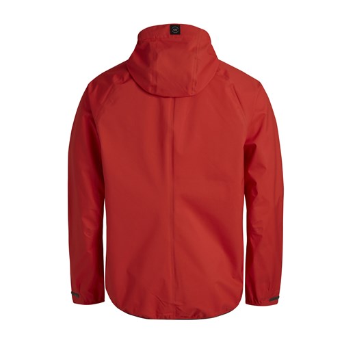 A red hoodie with a white background.