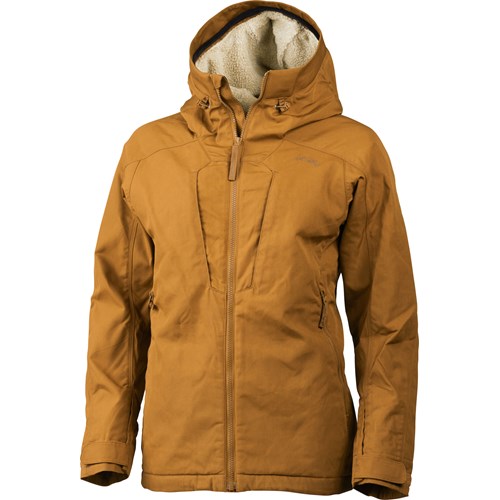 A brown jacket with a hood.