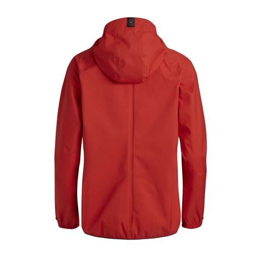 A red jacket with a hood.