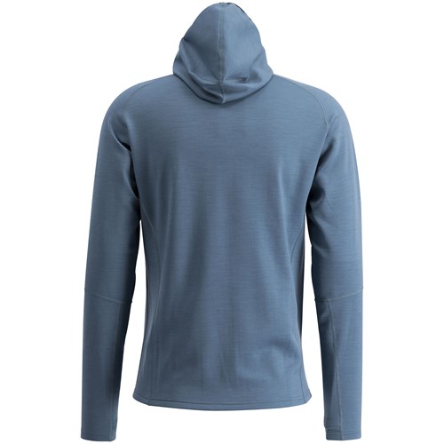 A blue hooded sweatshirt.